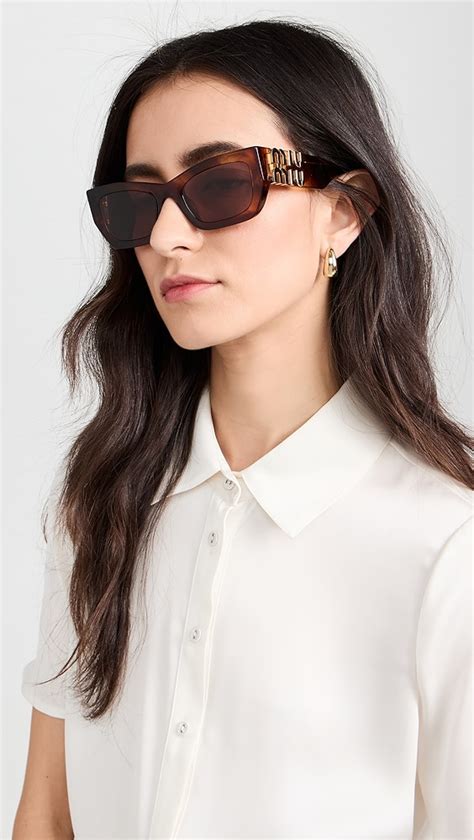 miu miu gözlük 09ws|Miu Miu™ MU 09WS Rectangle Sunglasses .